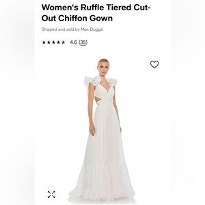 Mac Duggal Iconic Ruffle Tiered Lace-up Back Dress